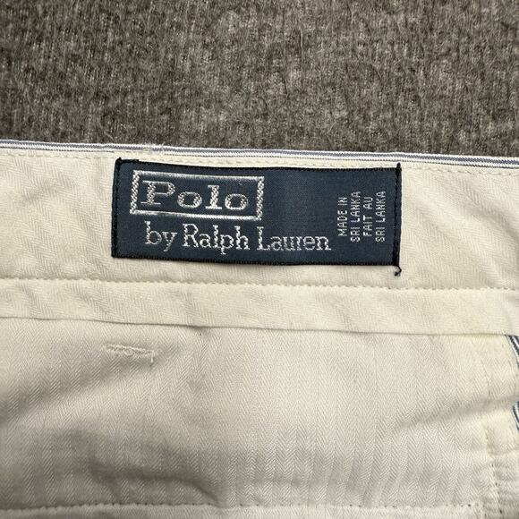 Polo Ralph Lauren Chino Pants Men's 38 X 30 Blue/White Pinstripe Slim Fit Cotton - Picture 2 of 8